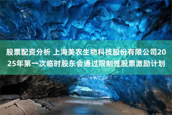 股票配资分析 上海美农生物科技股份有限公司2025年第一次临时股东会通过限制性股票激励计划