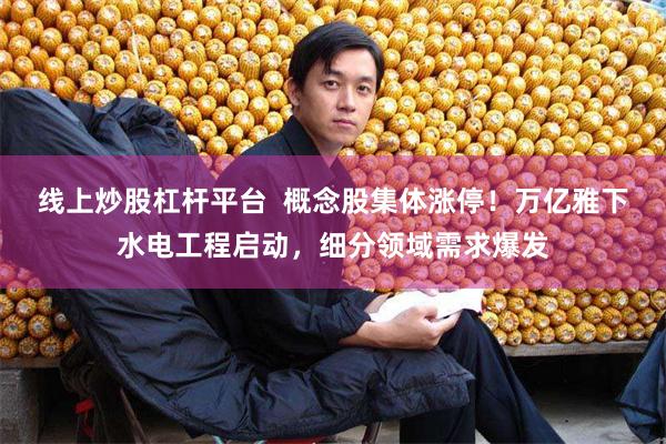 线上炒股杠杆平台  概念股集体涨停！万亿雅下水电工程启动，细分领域需求爆发