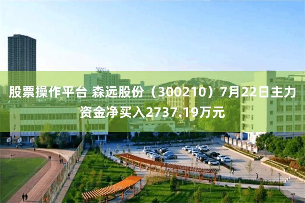 股票操作平台 森远股份（300210）7月22日主力资金净买入2737.19万元