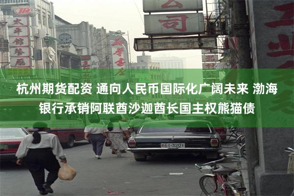 杭州期货配资 通向人民币国际化广阔未来 渤海银行承销阿联酋沙迦酋长国主权熊猫债