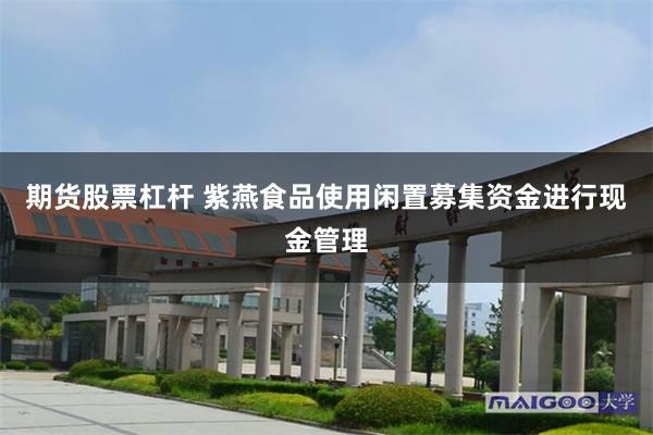 期货股票杠杆 紫燕食品使用闲置募集资金进行现金管理