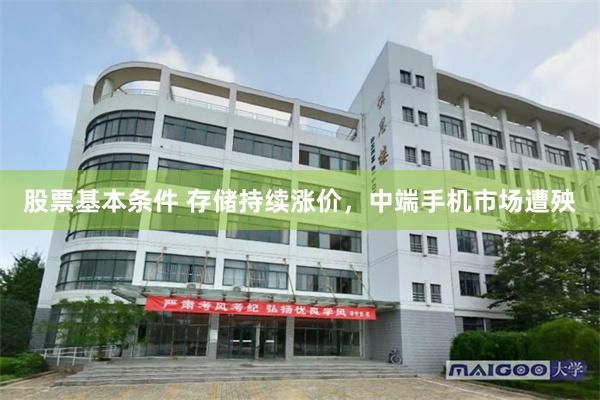 股票基本条件 存储持续涨价，中端手机市场遭殃