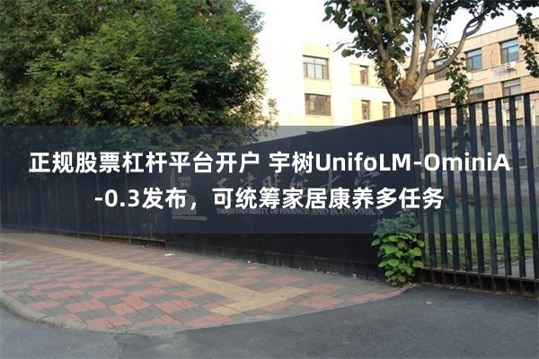 正规股票杠杆平台开户 宇树UnifoLM-OminiA-0.3发布，可统筹家居康养多任务