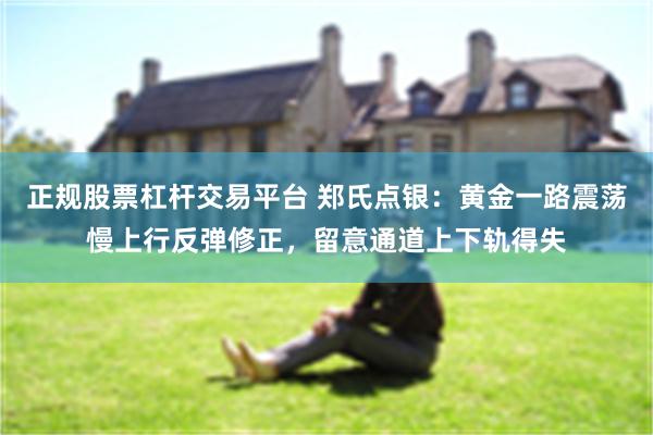 正规股票杠杆交易平台 郑氏点银:黄金一路震荡慢上行反弹修正,留意通道上下轨得失