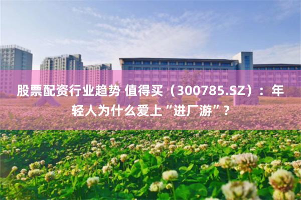 股票配资行业趋势 值得买（300785.SZ）：年轻人为什么爱上“进厂游”？